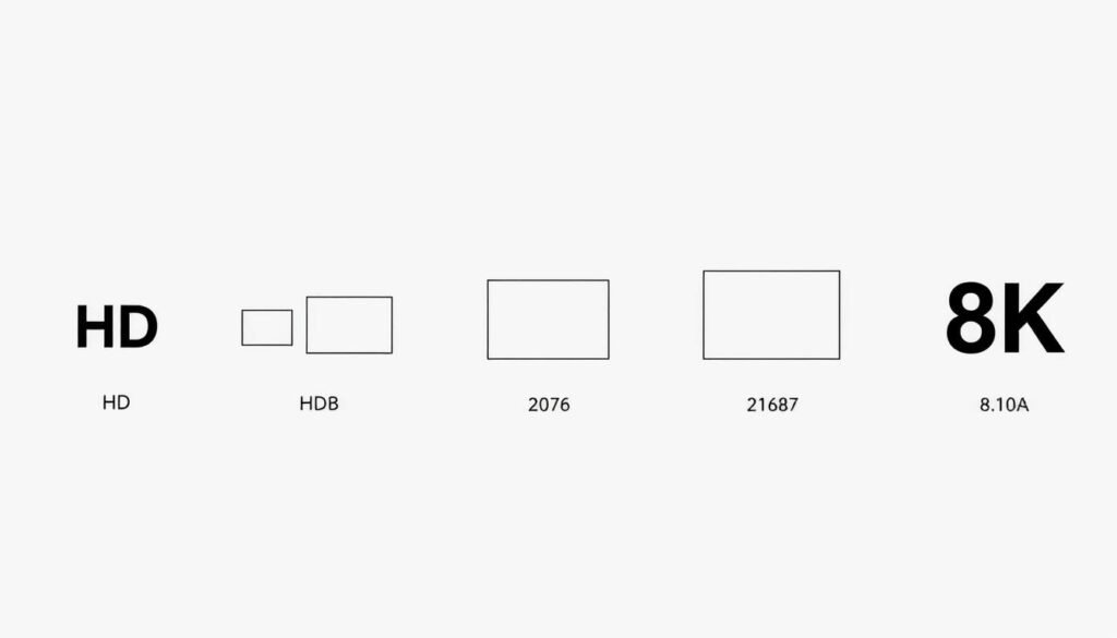 Comparison of video resolution standards from HD to 8K Comparison of video resolution standards from HD to 8K