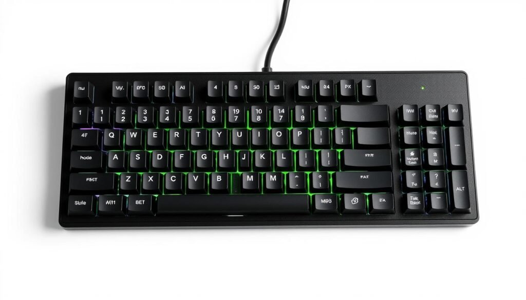 snpurdiri membrane wired gaming keyboard white black